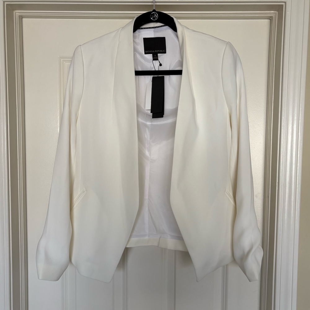 NWT Banana republic White Blazer Sz 6